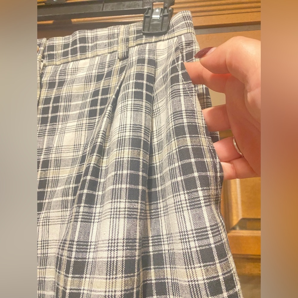 Charter Club Vintage Y2K Black White Plaid High Rise Pleated Shorts Size 6 MWT - Picture 4 of 7
